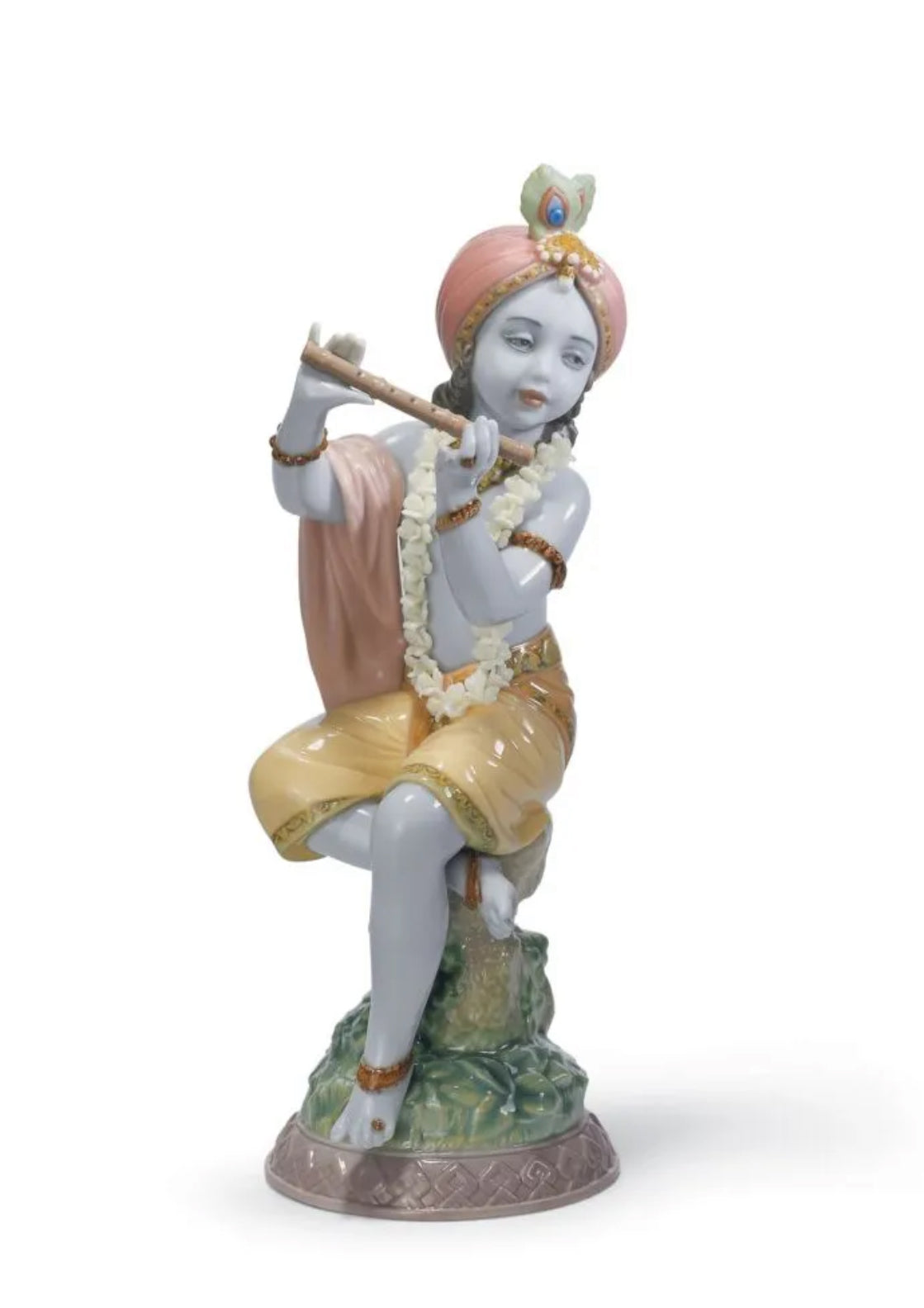 Lladro Krishna  playing the flute