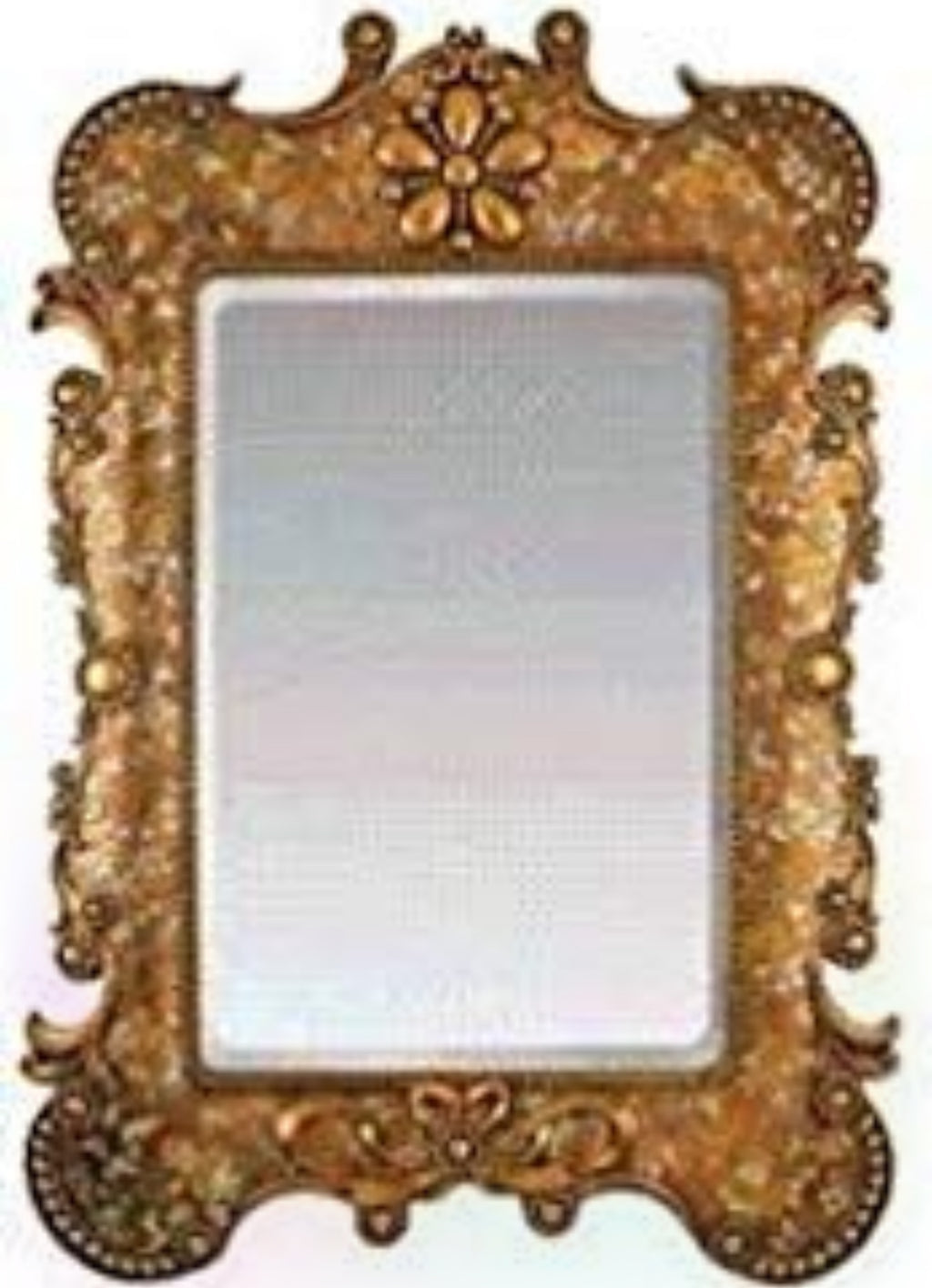 Victorian Rose Gold with Colorful flowers painted set of 7pc