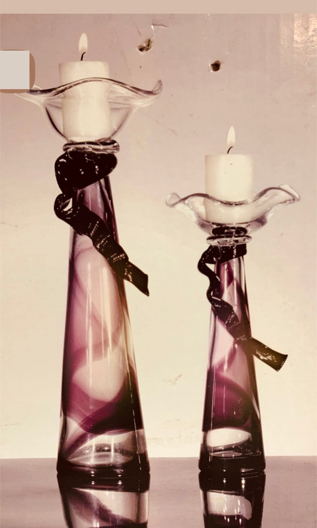 Nastro Viola candle holder