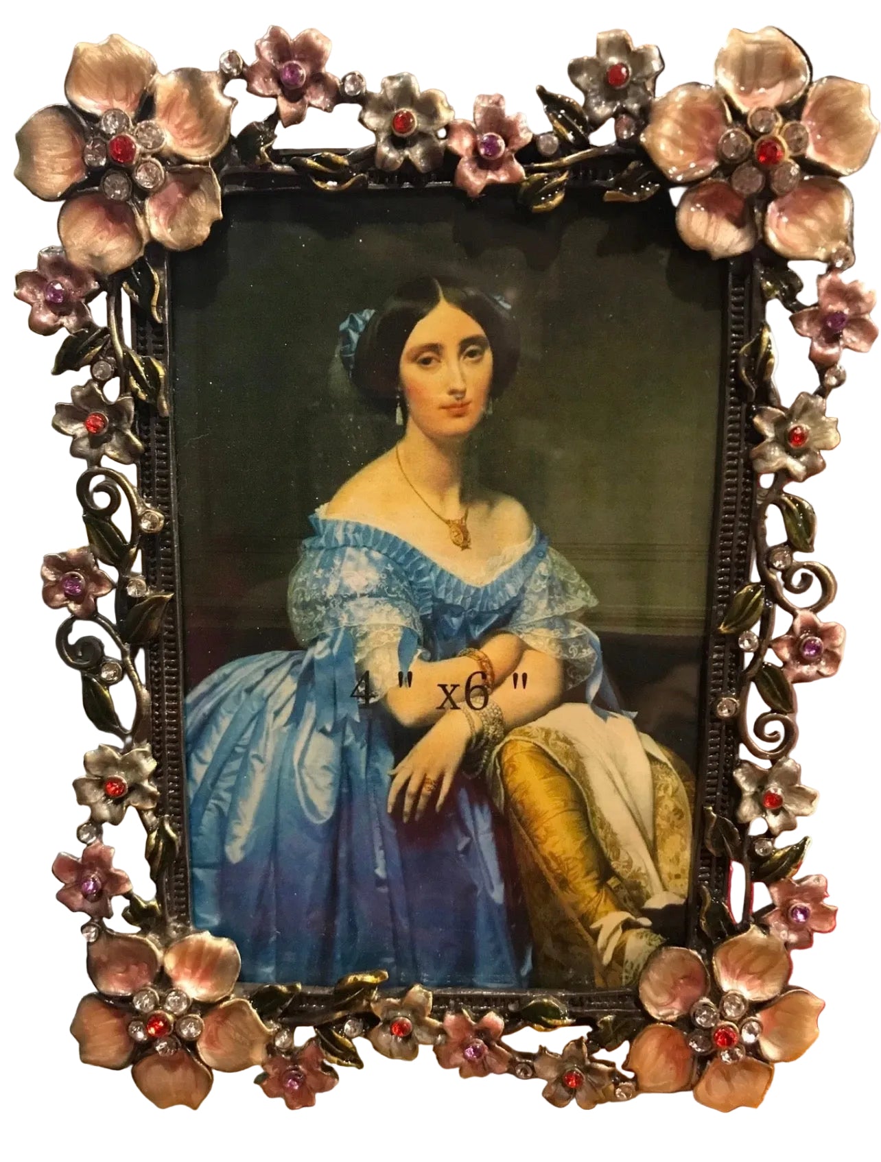 3-D floral photo frame metal material