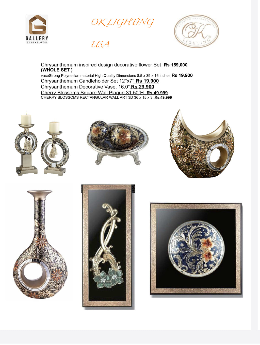 Cherry blossom, Collection set 6 pieces