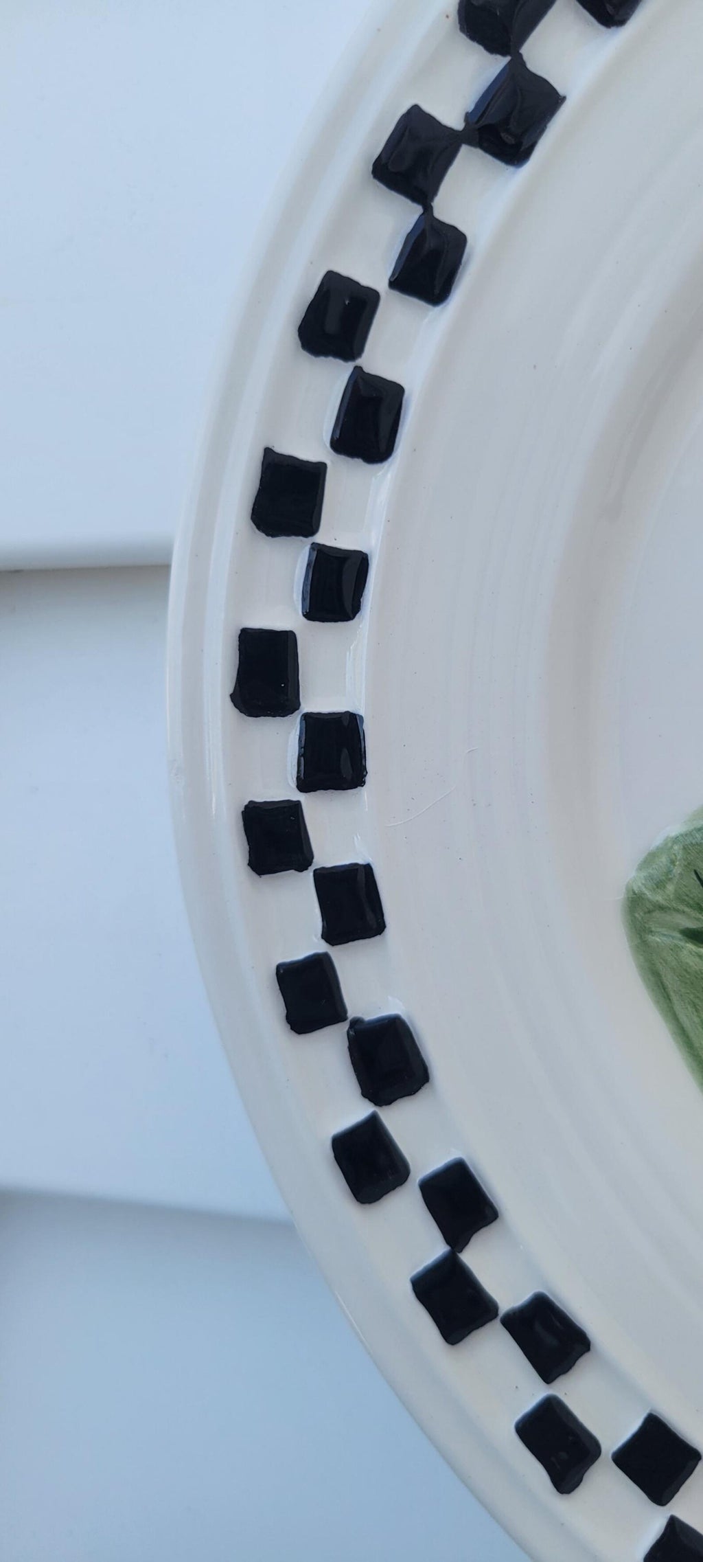 Lillian Vernon Ceramic Farmhouse Plate, Vintage 1990's