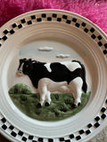 Lillian Vernon Ceramic Farmhouse Plate, Vintage 1990's