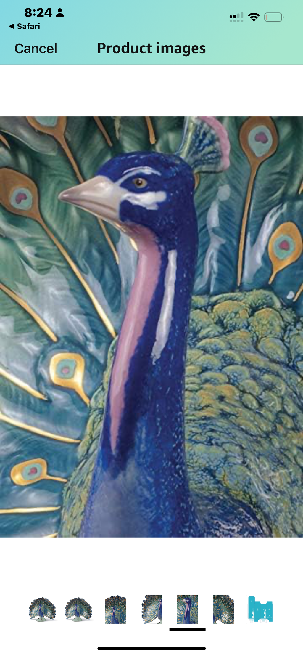 Lladro Peacock figurine