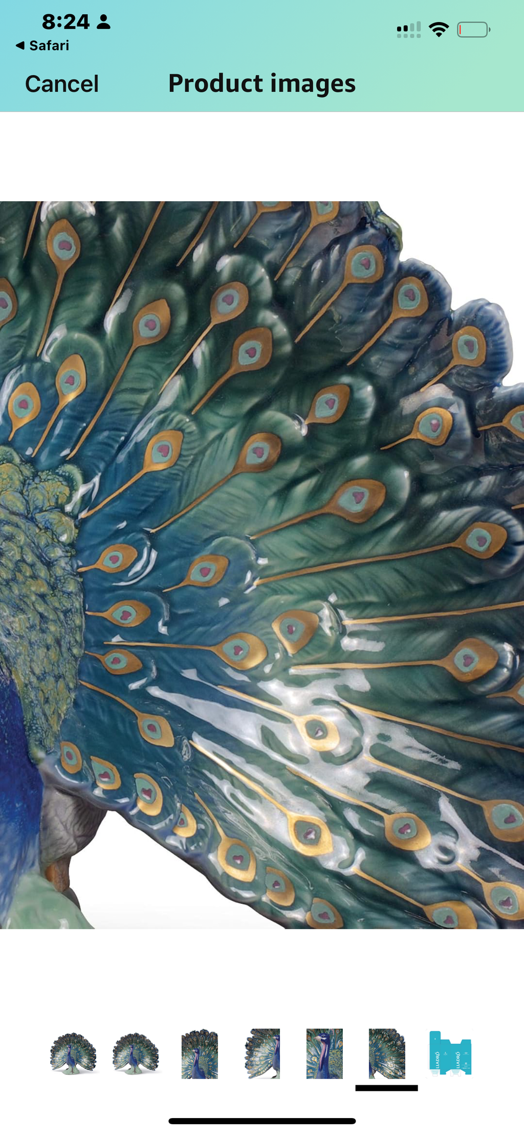 Lladro Peacock figurine