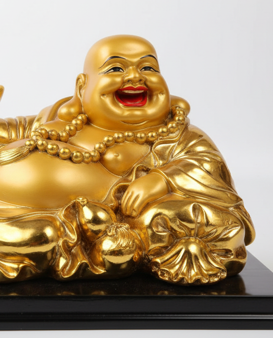 Golden laughing Buddha