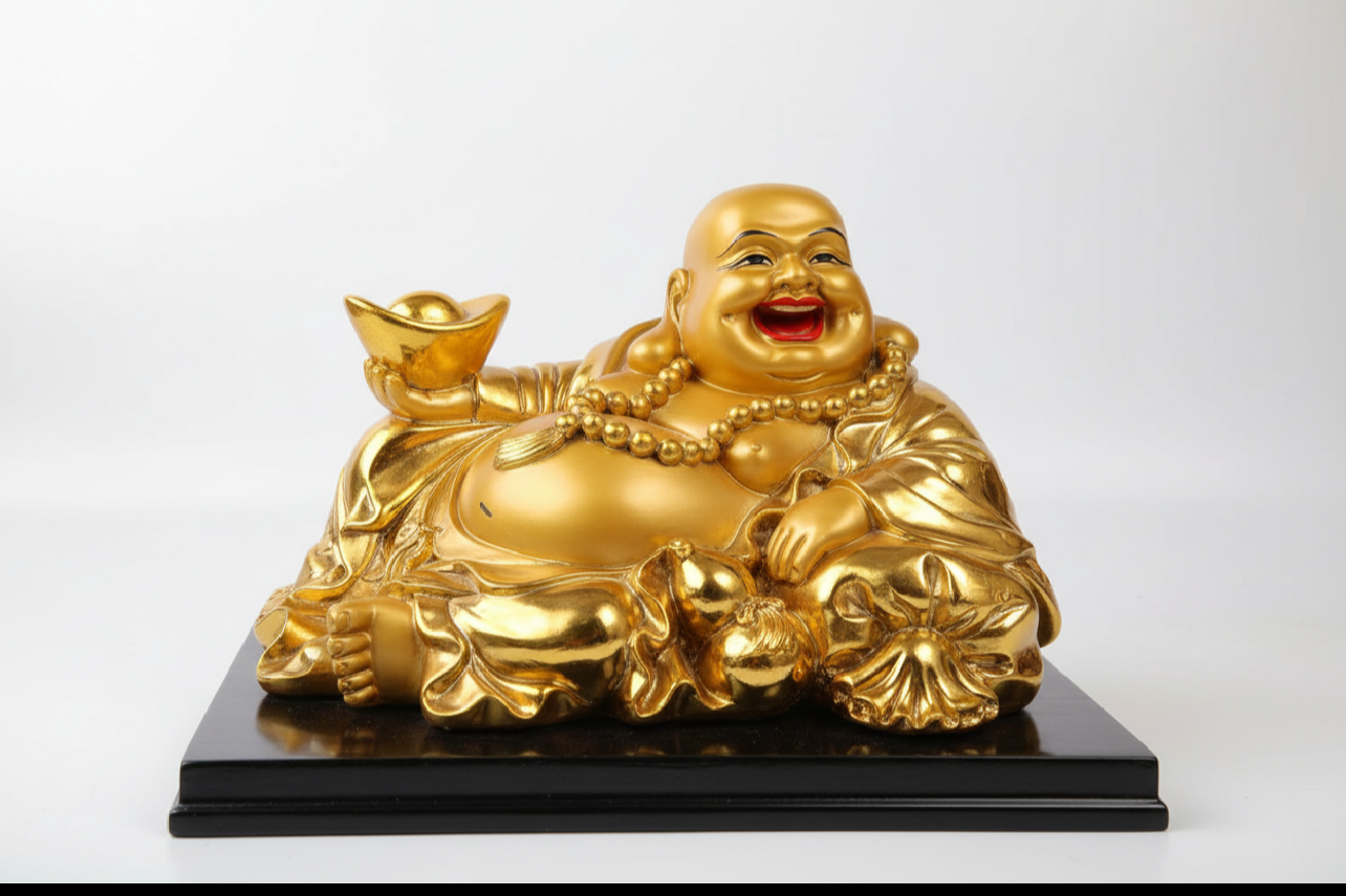 Golden laughing Buddha
