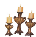 Mimic leather Candle Holder Set of 3