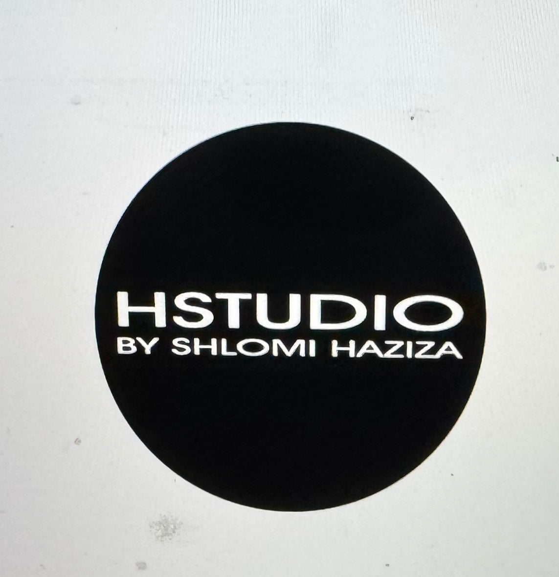 Sloman Aziza signature pedestal, black and silver acrylic and steel