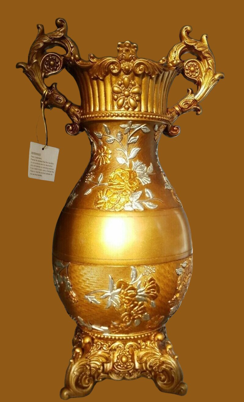 Victorian Rose OK-4202V Decorative Vase Gold