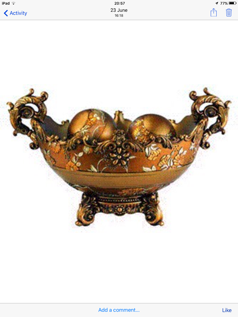 Victorian Rose Gold Floral Decorative Bowl Ok 4202B