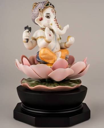 Lladro Padmasana Ganesha Figurine
